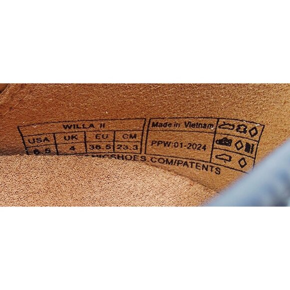 Vionic Size 6.5 Womens Willa ii Blue Slip On Flat Embroidered Logo Loafers NEW - Picture 5 of 13